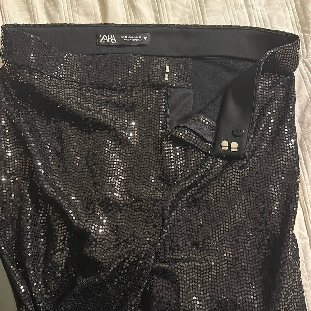 Zara Sequin Flare Pants